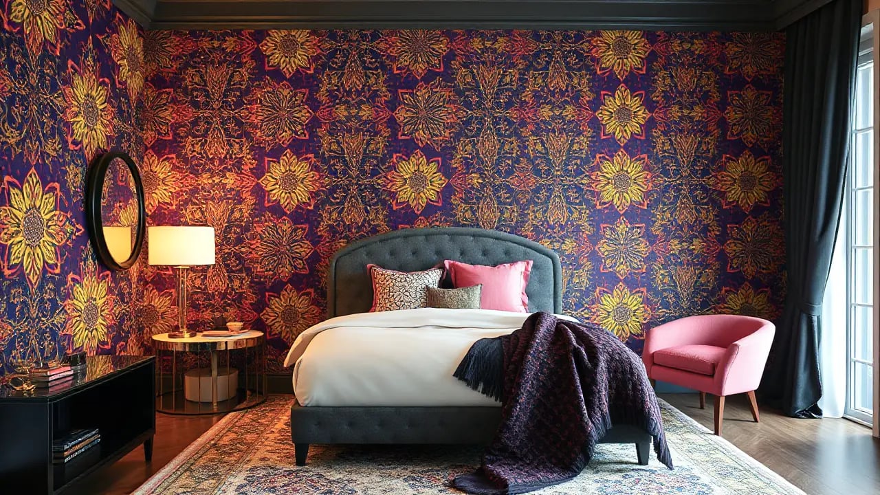 Bold Modern Bedroom Wallpaper Prints