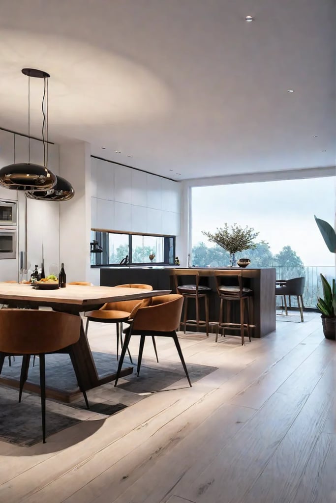 Clean and bright kitchen design
