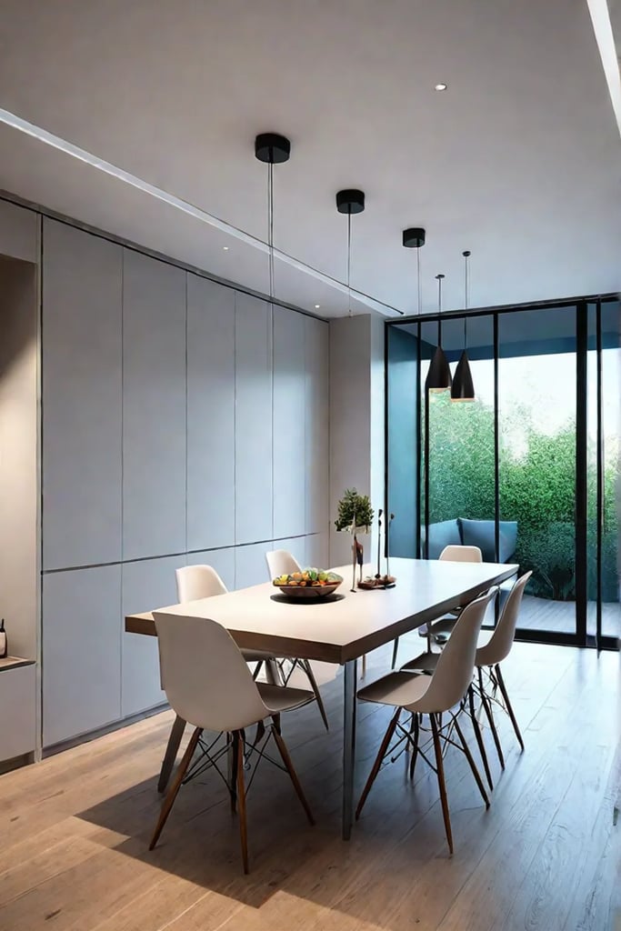 Clean and modern breakfast area