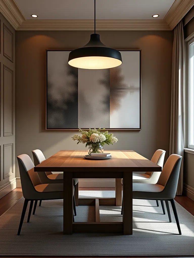 Dining room paint finish and lighting interaction guide