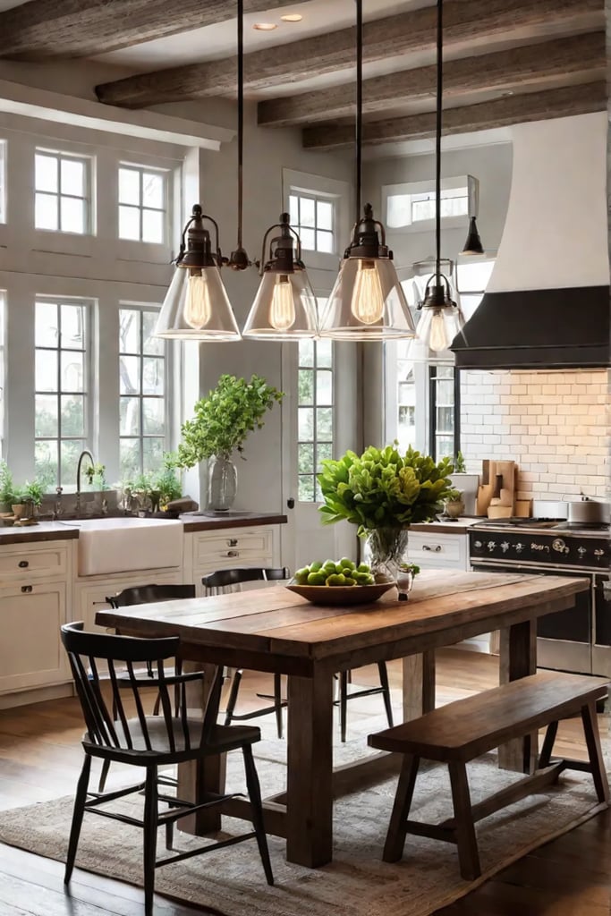 Farmhouse table lighting