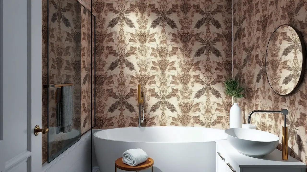 Removable Bathroom Wallpaper