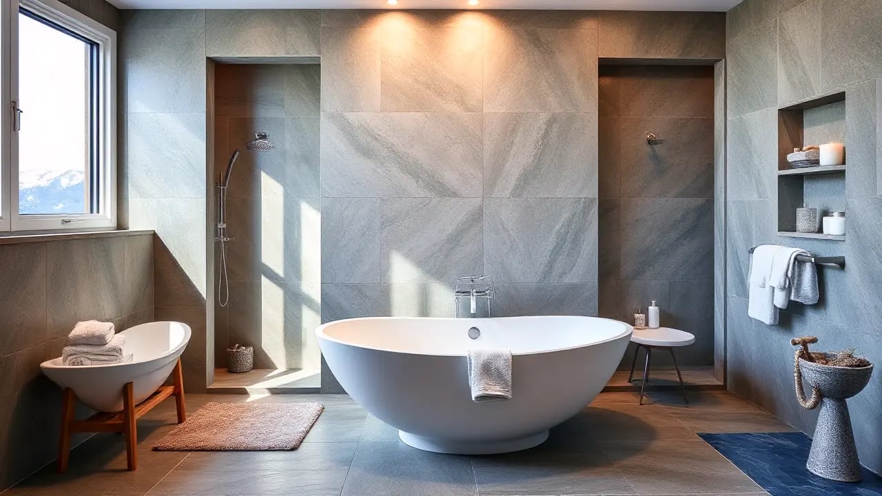 Spa Bathroom Wallpaper