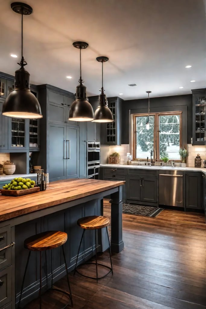 cozy rustic kitchen ambiance