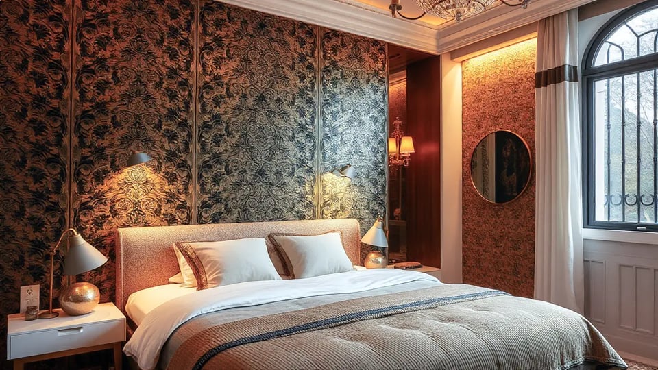 modern bedroom wallpaper materials