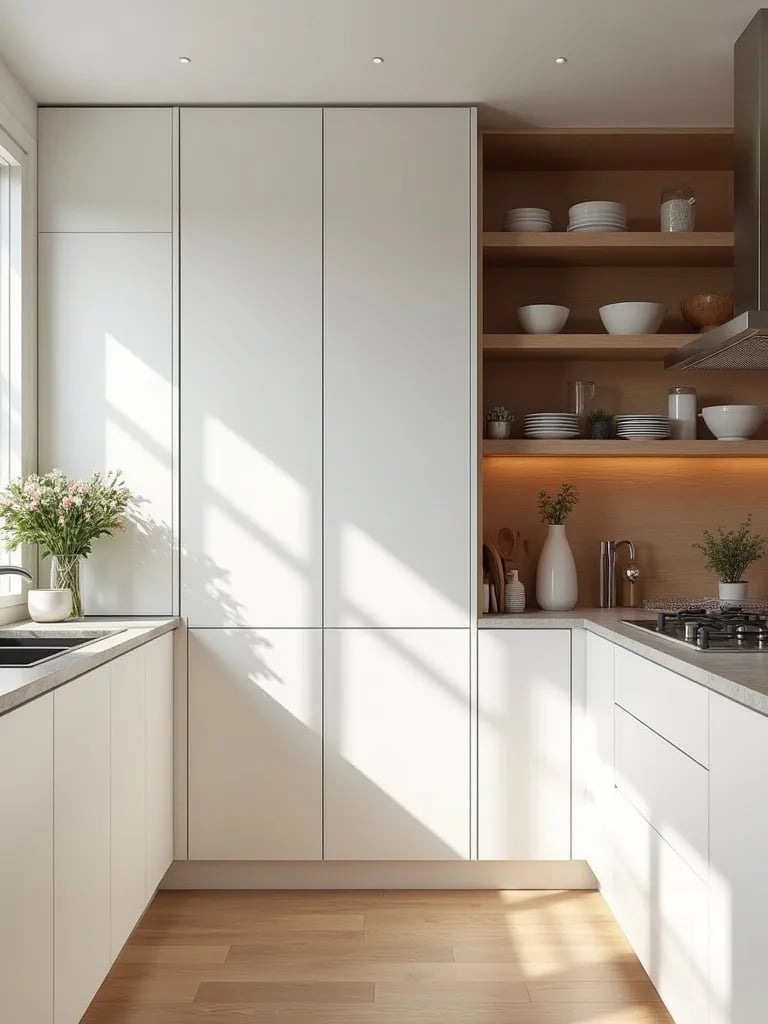 Bright Scandinavian kitchen with clever storage and natural elements