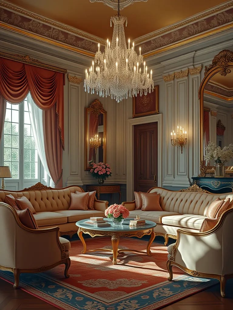 Elegant living room showcasing luxury accessories and furnishings