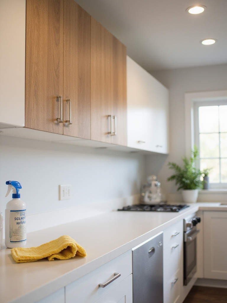Clean and well-maintained kitchen cabinets showcasing long-lasting beauty.