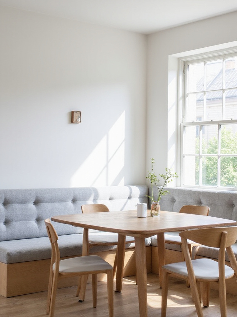 Dining room featuring a corner banquette seating arrangement