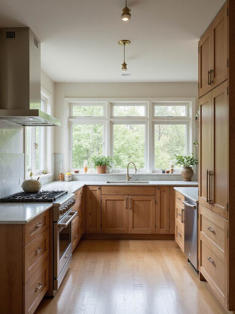 Sustainable kitchen design featuring reclaimed wood and recycled materials