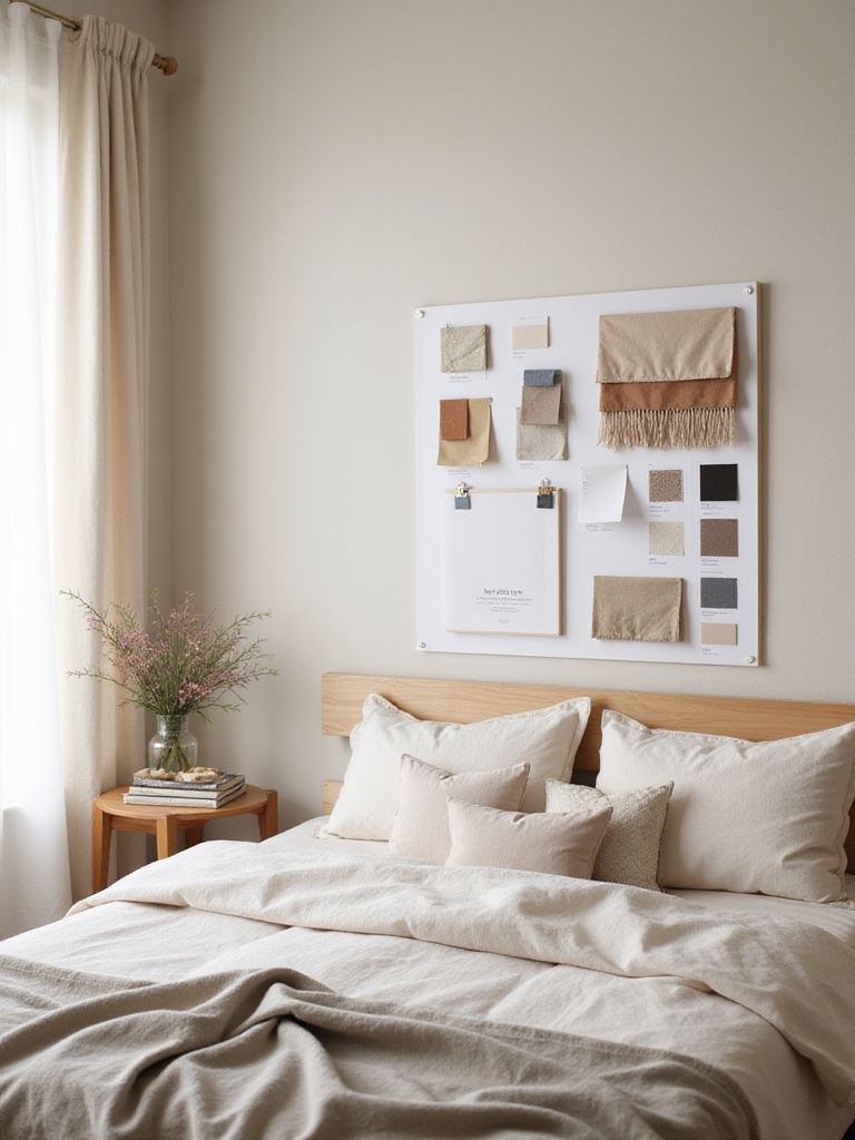 Portrait mood board bedroom style inspiration
