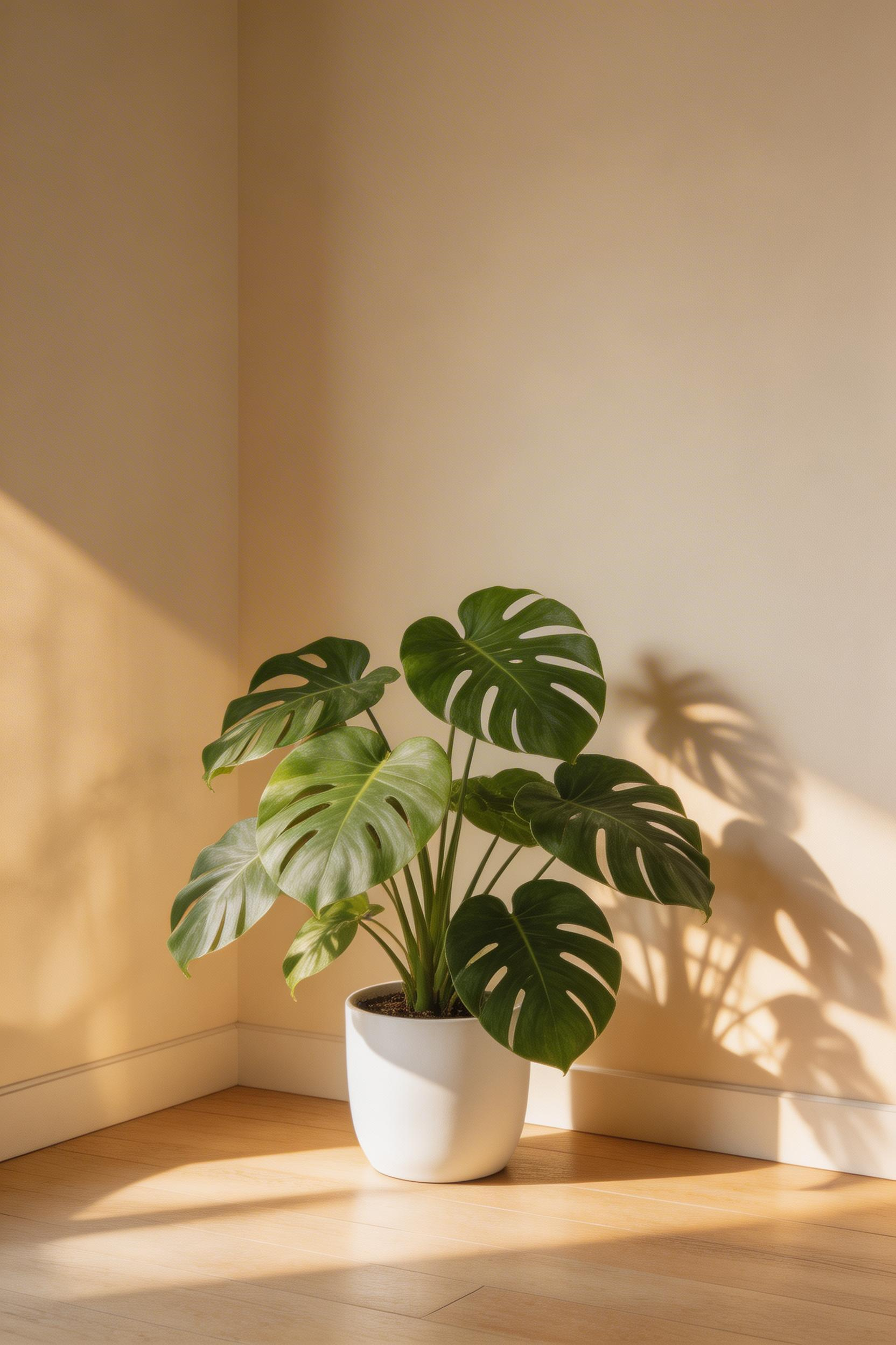 One large, healthy plant in a simple pot is a more effective approach to biophilic design than many small ones — scale and presentation matter more than quantity.