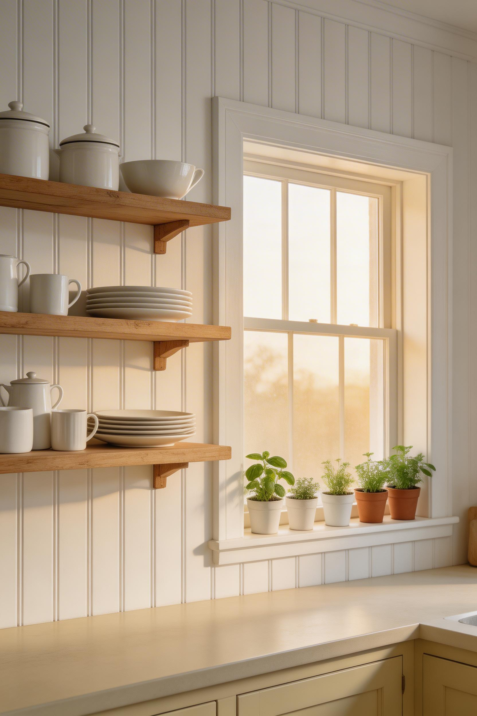 Painted PVC beadboard makes a practical and period-appropriate traditional kitchens backsplash for cottage and Victorian-style kitchens — when properly sealed and topped with a stainless trim cap, it is a genuinely long-lasting solution.