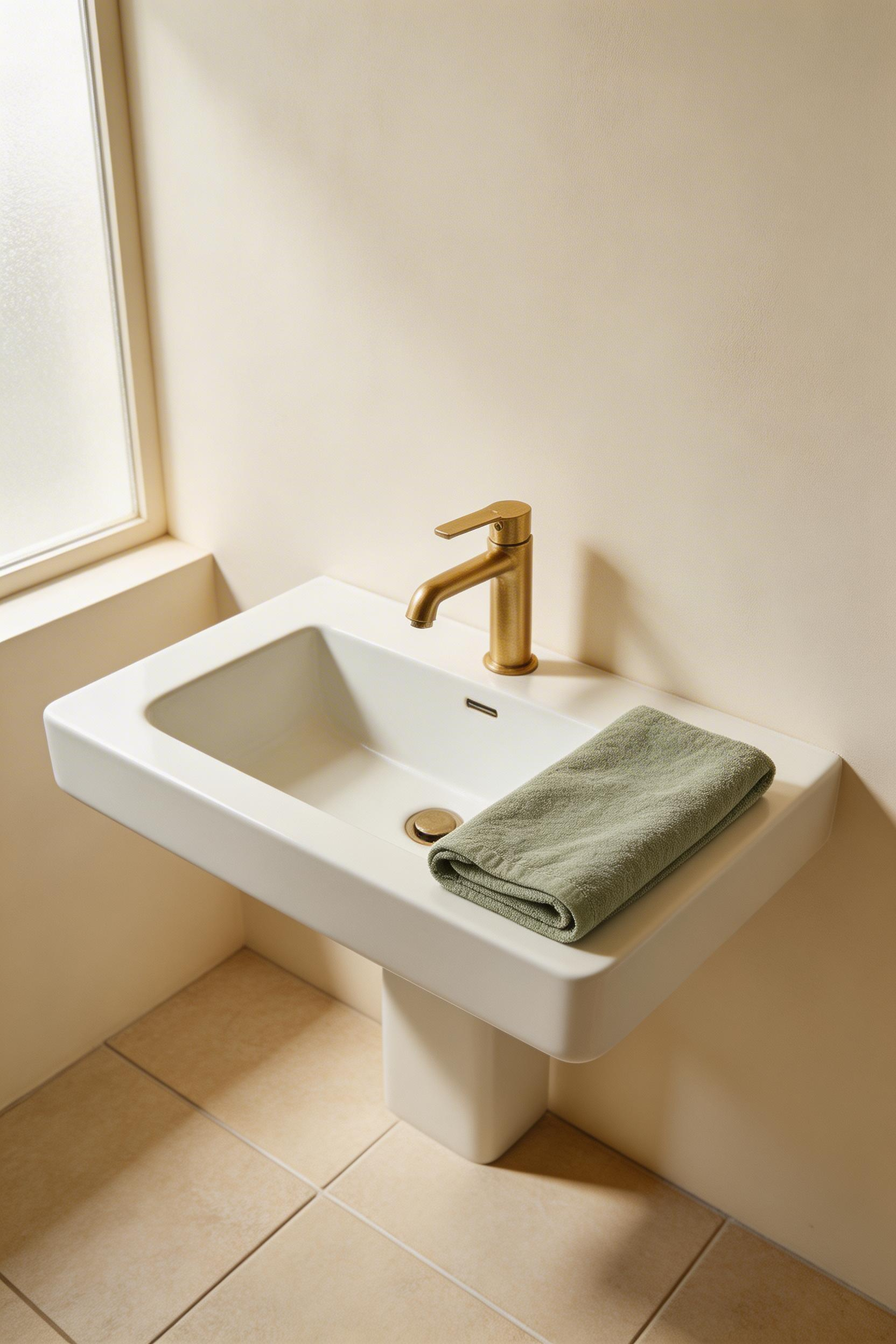 Japandi colour palettes centre on warm off-whites, muted stones, and one low-key accent — a restrained approach to bathroom design inspiration that reads as effortlessly curated.