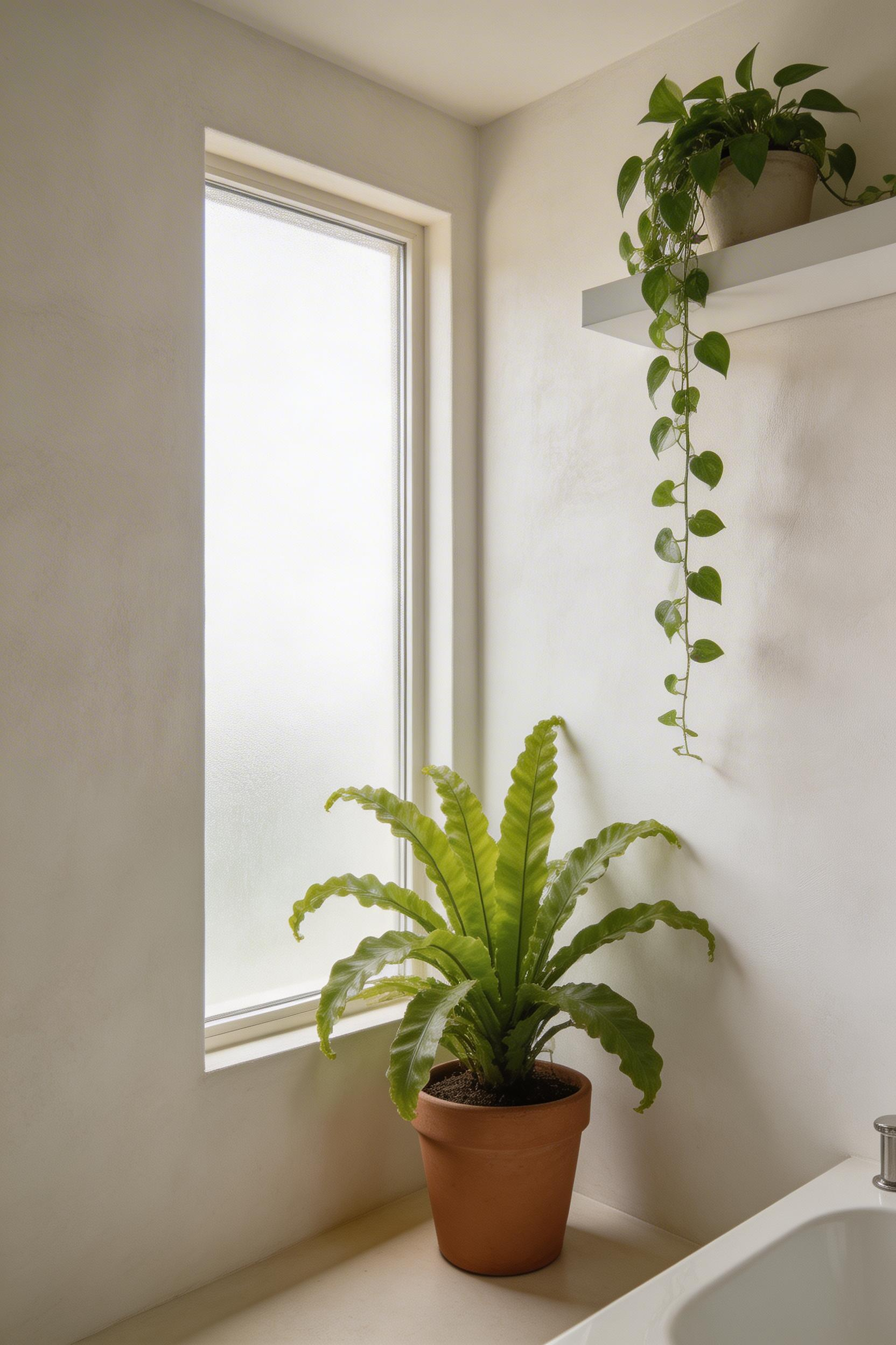 Humidity-loving plants — ferns, pothos, air plants — are genuine design tools in bathroom design inspiration, not afterthoughts, adding organic life and measurable wellbeing benefits.