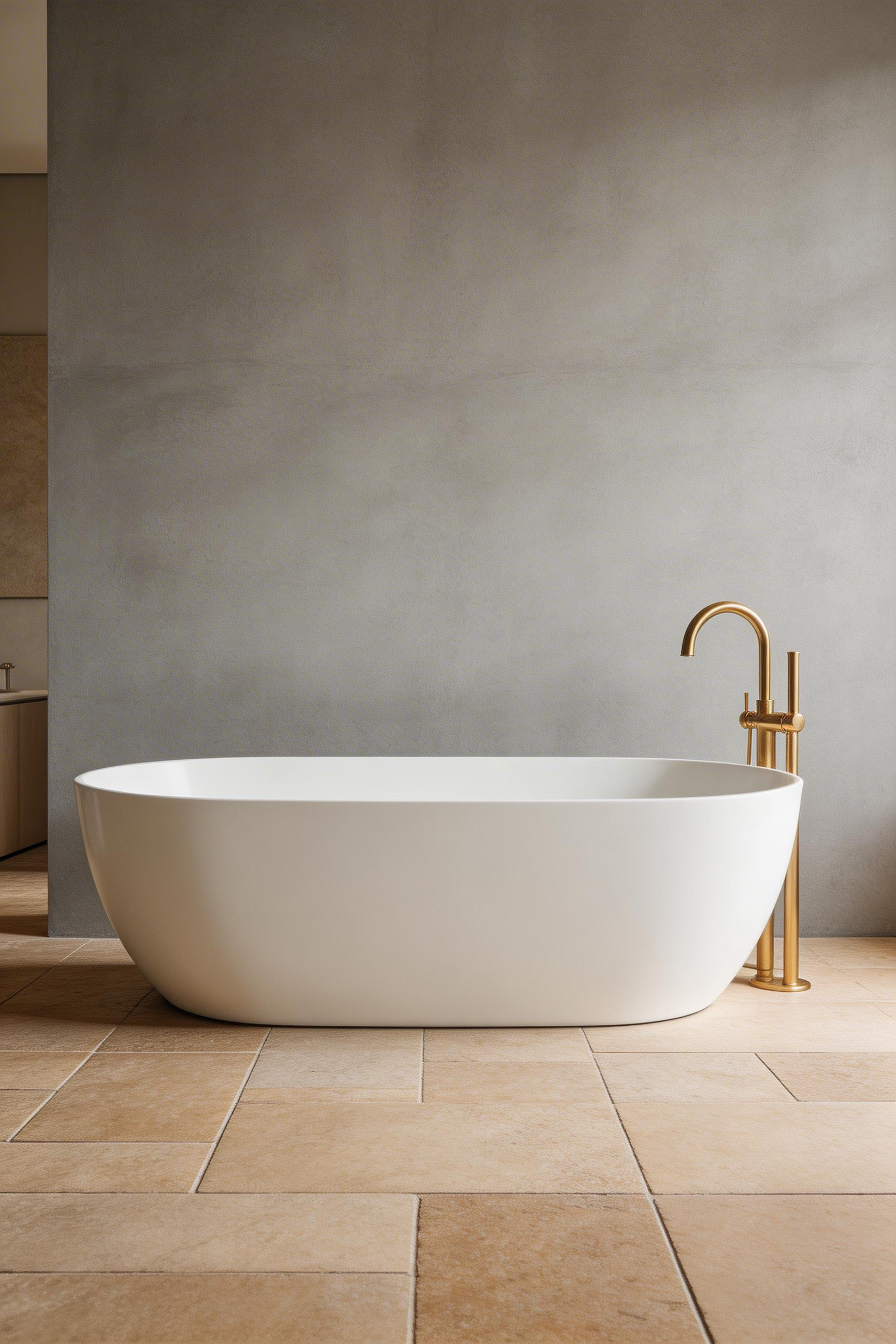 Concrete applied to one surface — a feature wall, a vanity shelf — adds industrial edge without coldness, a key principle in sophisticated bathroom design inspiration.