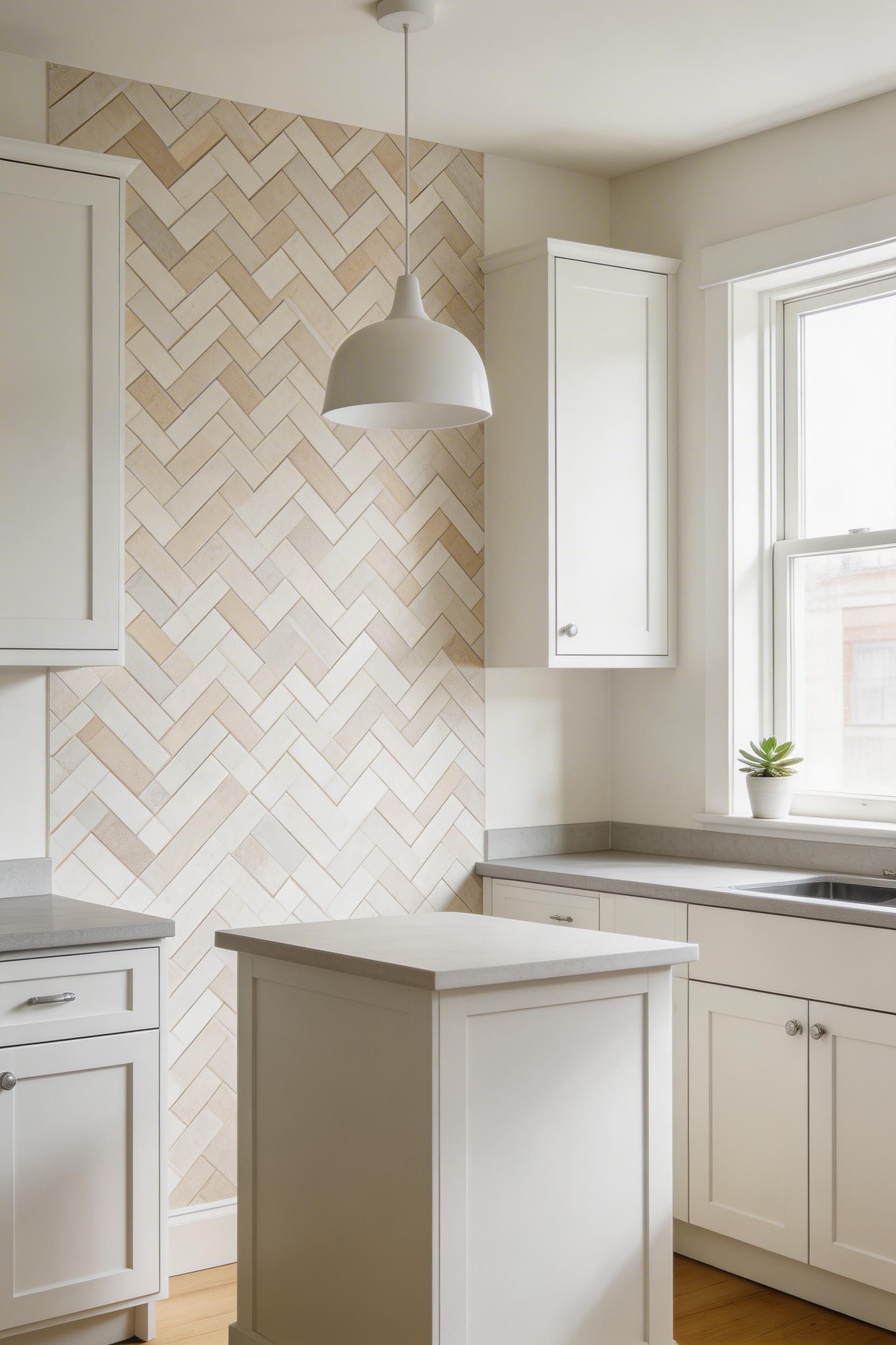 Peel-and-stick kitchen wallpaper is the renter's solution — Tempaper leads the category for kitchen use with wipe-clean vinyl that adheres without damaging surfaces beneath.
