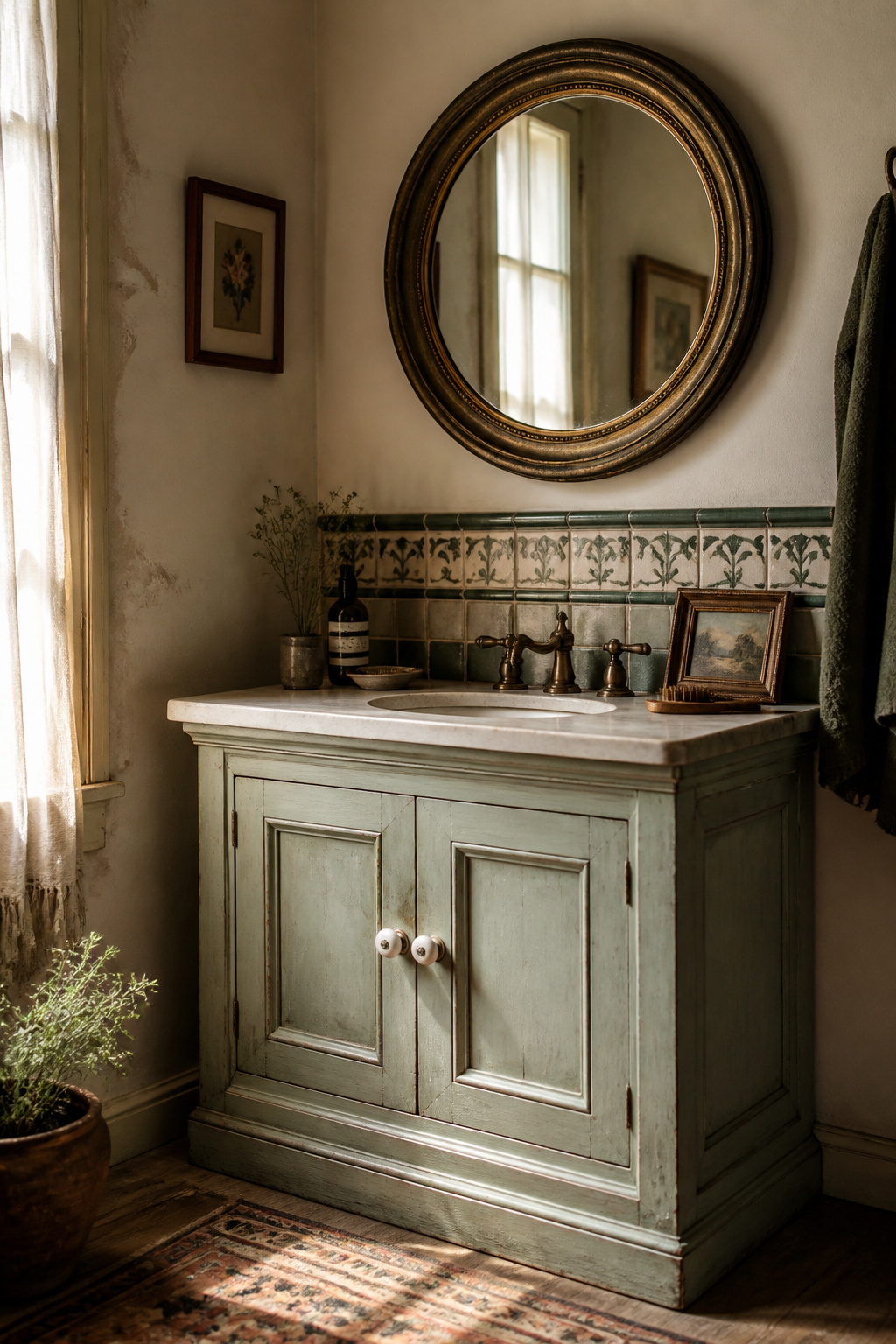 Architectural salvage and Habitat ReStore finds deliver character that no flat-pack alternative can replicate — the visual weight of a vintage pedestal sink or reclaimed tile set defines a room in a way that retail pieces rarely do.