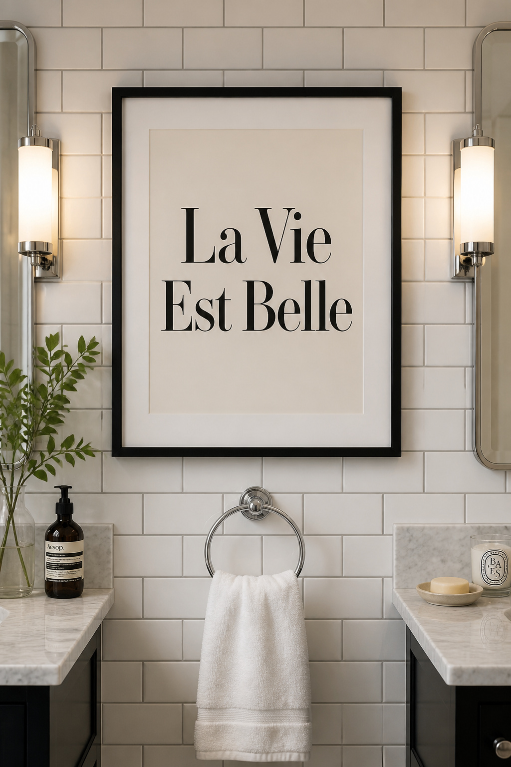 Typography art that functions as visual design before the words register — composition and letterform weight matter more than the quote itself.