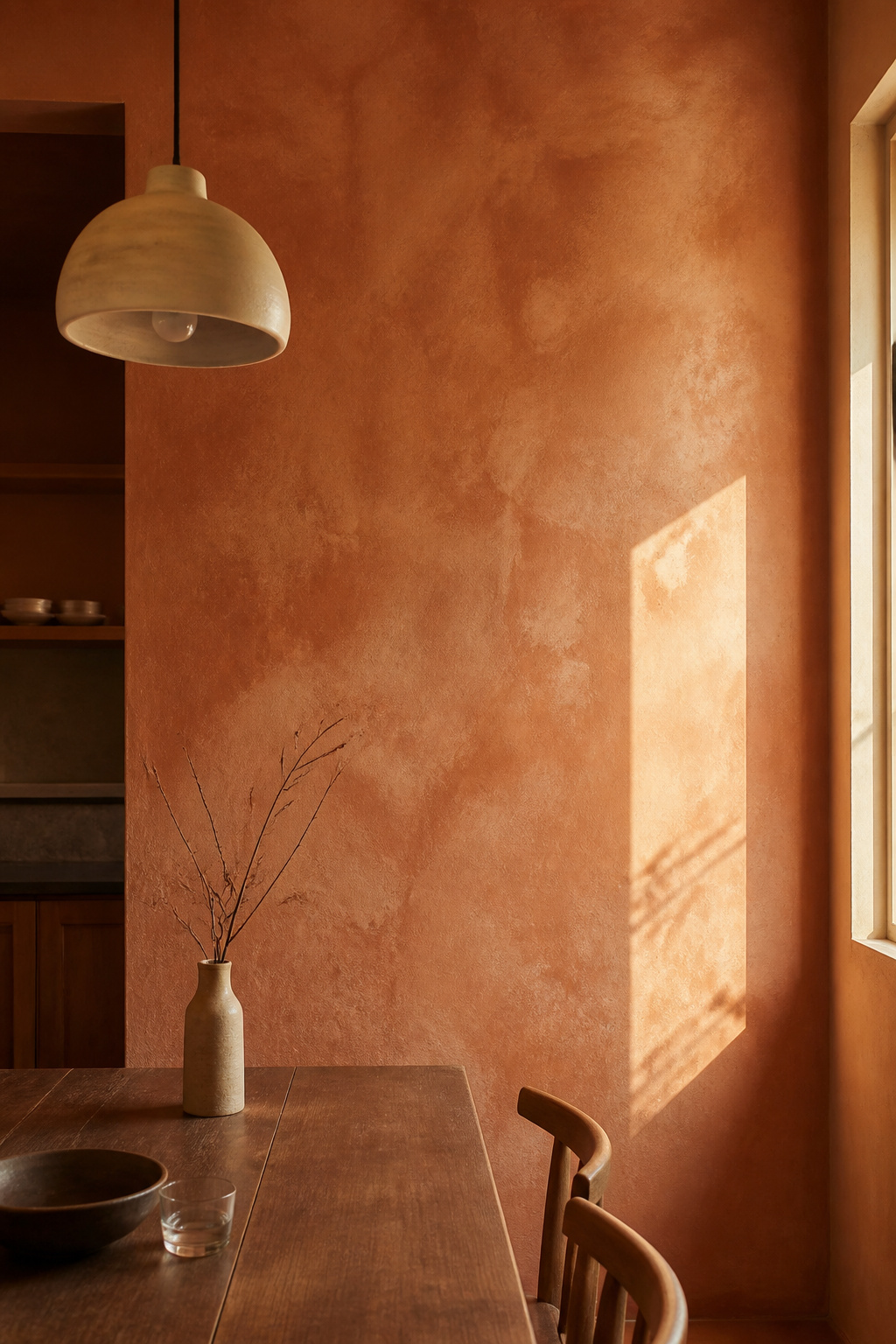 Limewash and Roman clay plaster create a wall texture that changes with the light throughout the day — something standard paint simply cannot replicate. This is one of the kitchen design trends built on authentic materials over decorative effect.