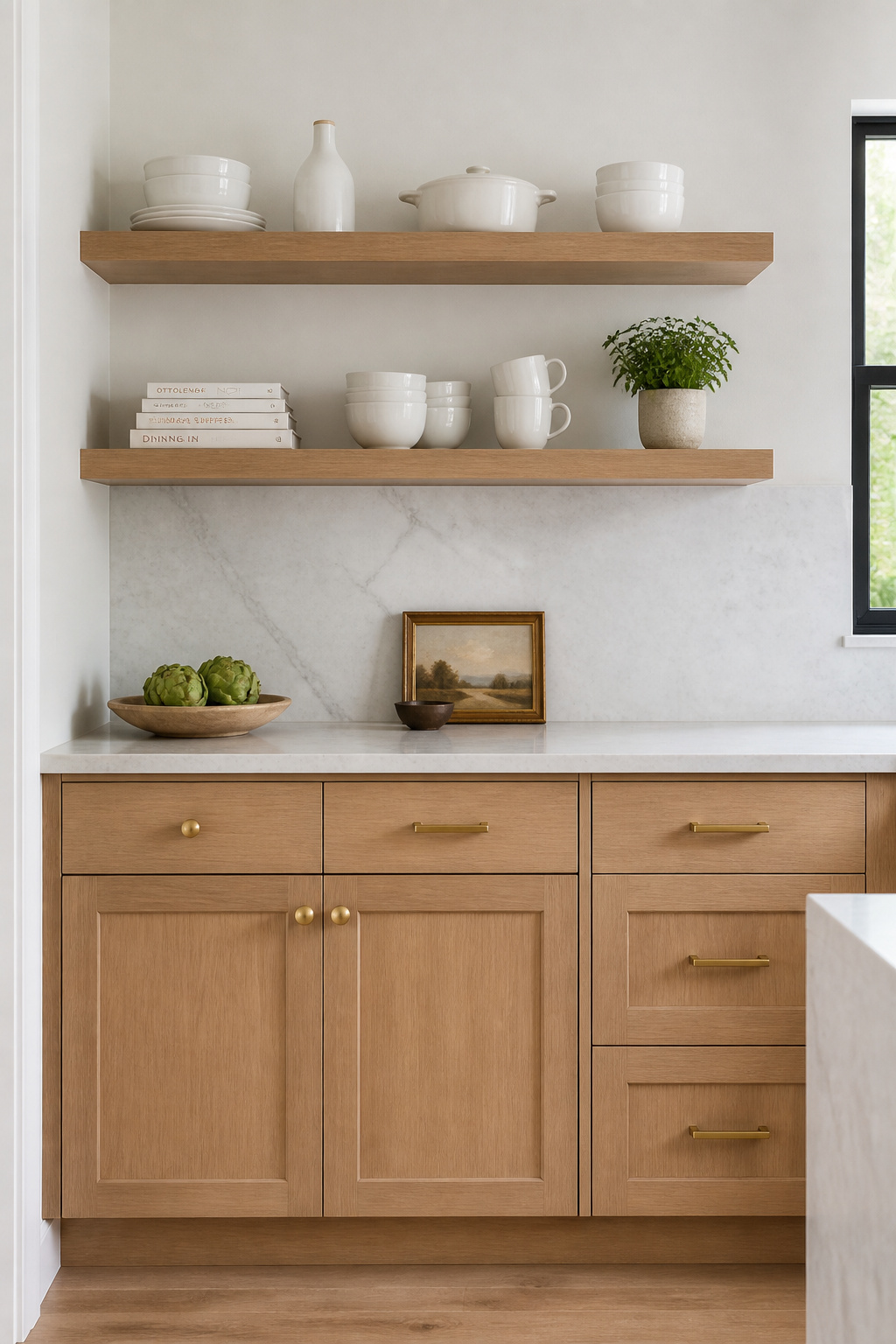 Mixed open and closed storage is the 2026 evolution of the open-shelf kitchen — accessible and displayable where it matters, concealed where it doesn't.