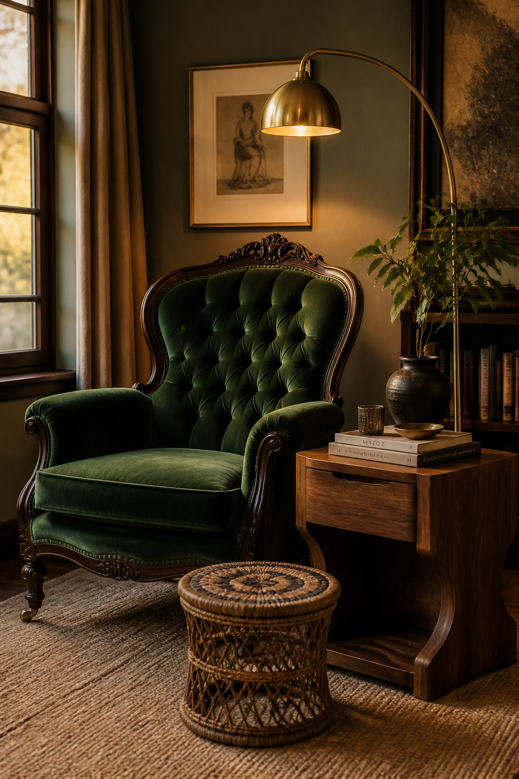 The wildcard piece — the one with no obvious period allegiance — is what separates a curated mixed-era room from a period showroom.
