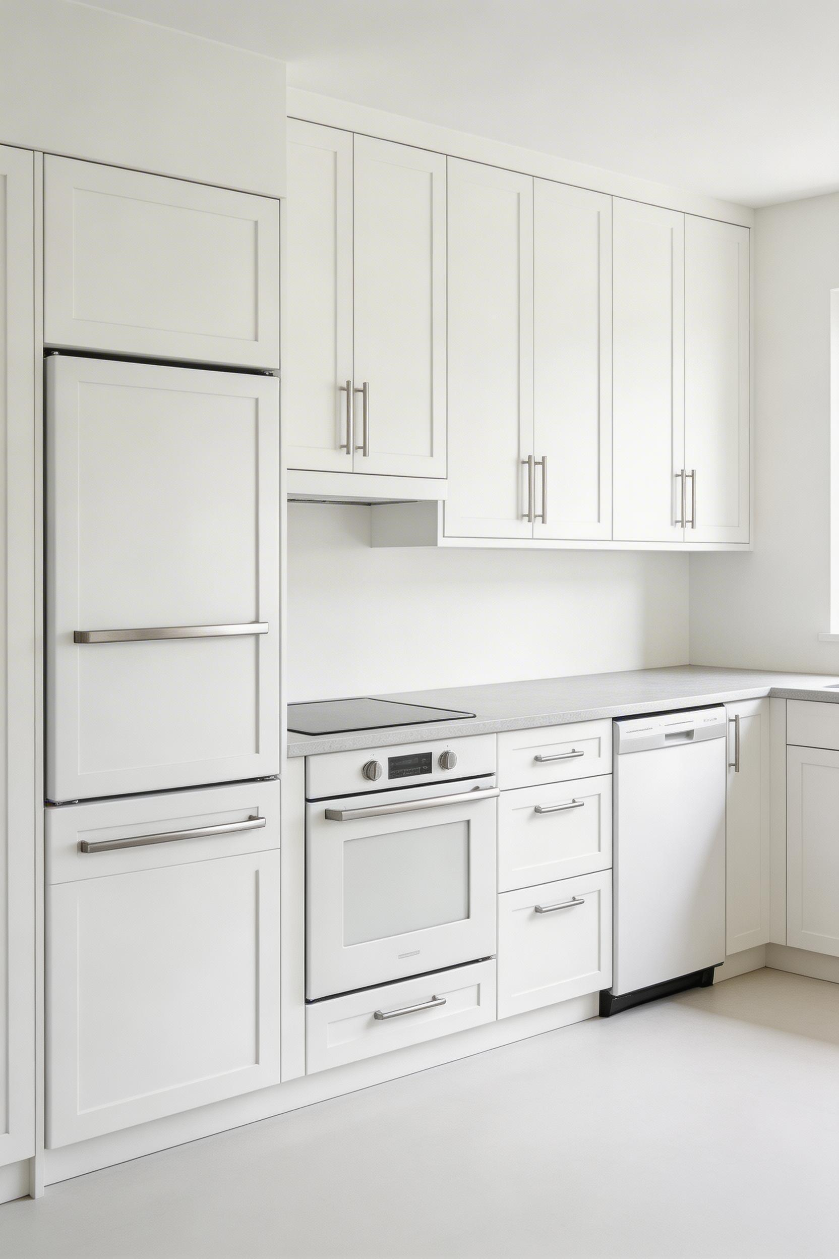 Counter-depth and 24-inch appliances sit flush with cabinetry and free up meaningful floor space — a core move in any serious small kitchen remodel.