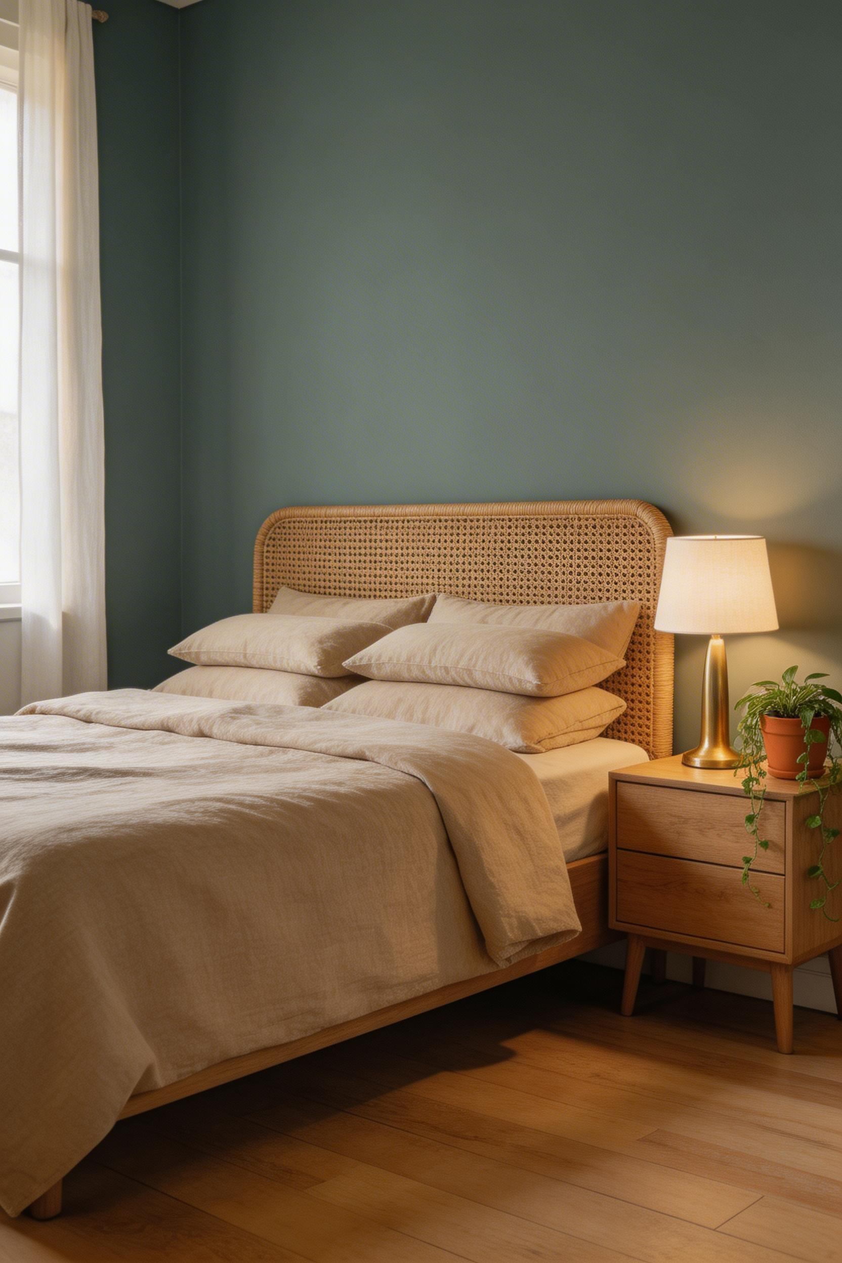 Dusty teal combines the calming blue family with the restorative green family, making it one of the most well-supported bedroom paint colors for overall wellness.
