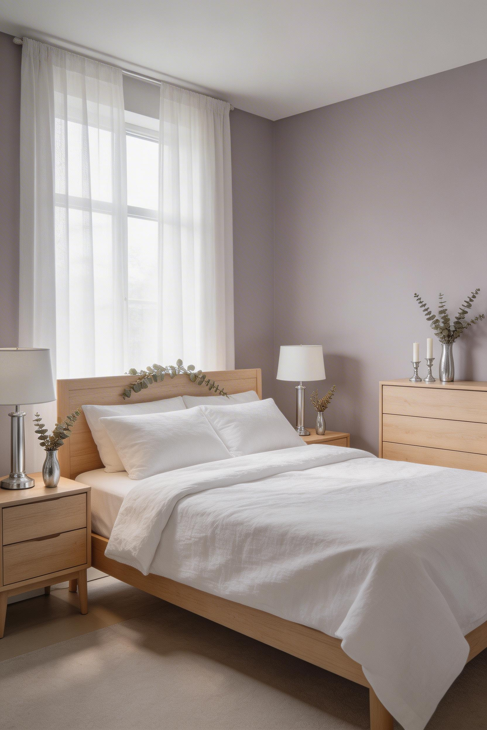 Dusty lavender's gray undertone retains the color's documented anxiety-reducing effect without the brightness that keeps you awake.