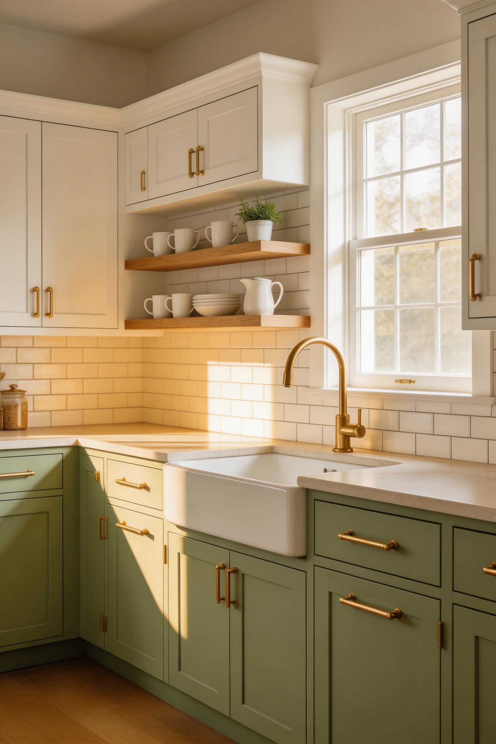 Painting cabinets — especially in a two-tone approach with different colors for upper and lower units — transforms a kitchen's entire character for the cost of a few paint cans.