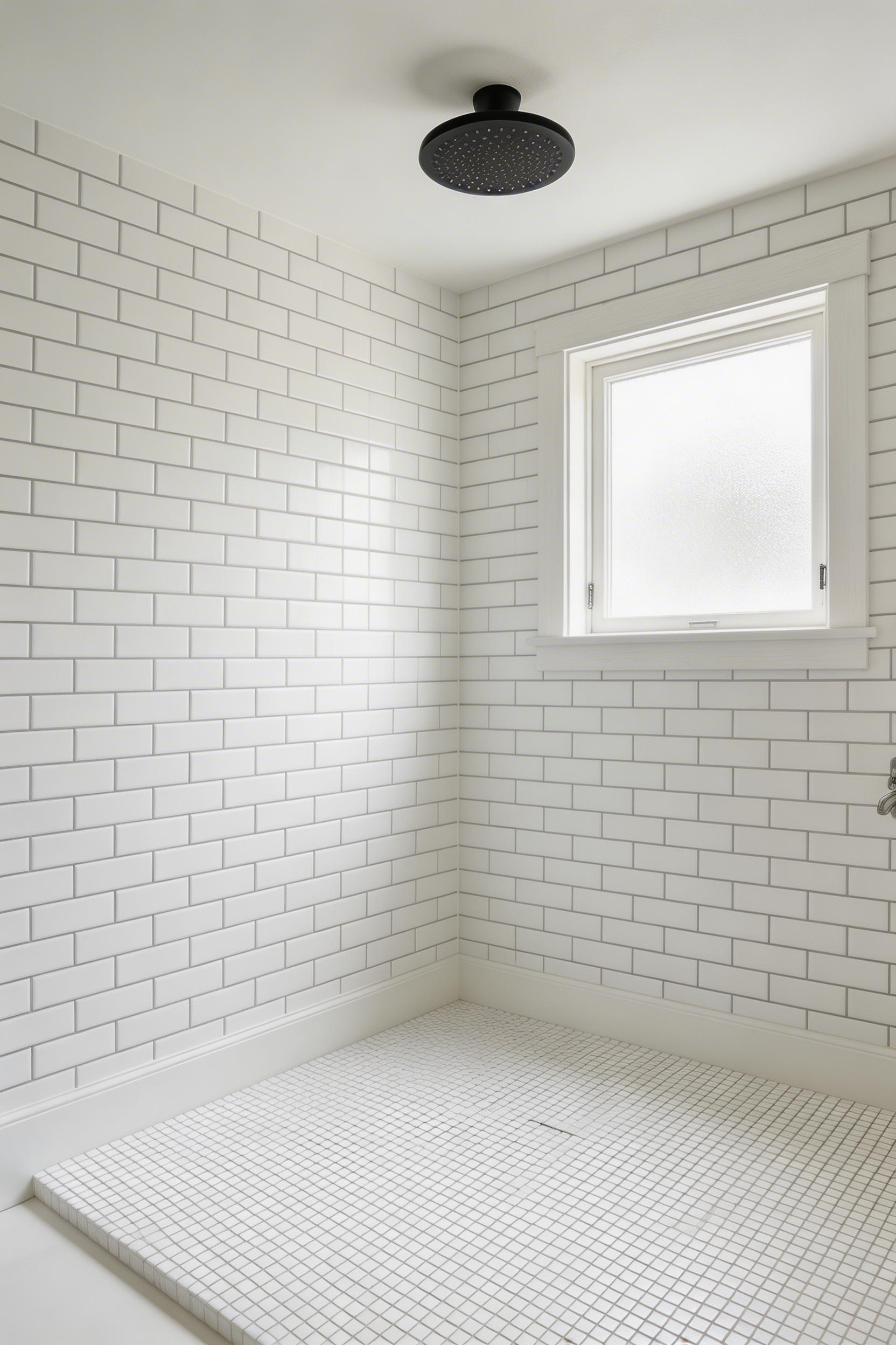A curbless walk-in shower with no door removes a visual barrier and makes even the smallest bathroom feel connected and spa-like.