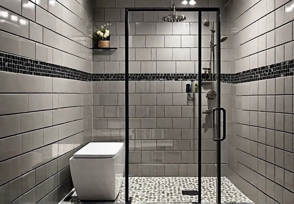 A beautifully renovated shower with a sleek glass enclosure