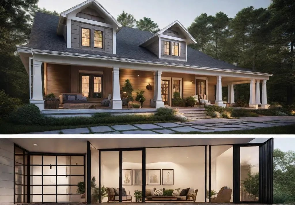 A front porch transformation before and after