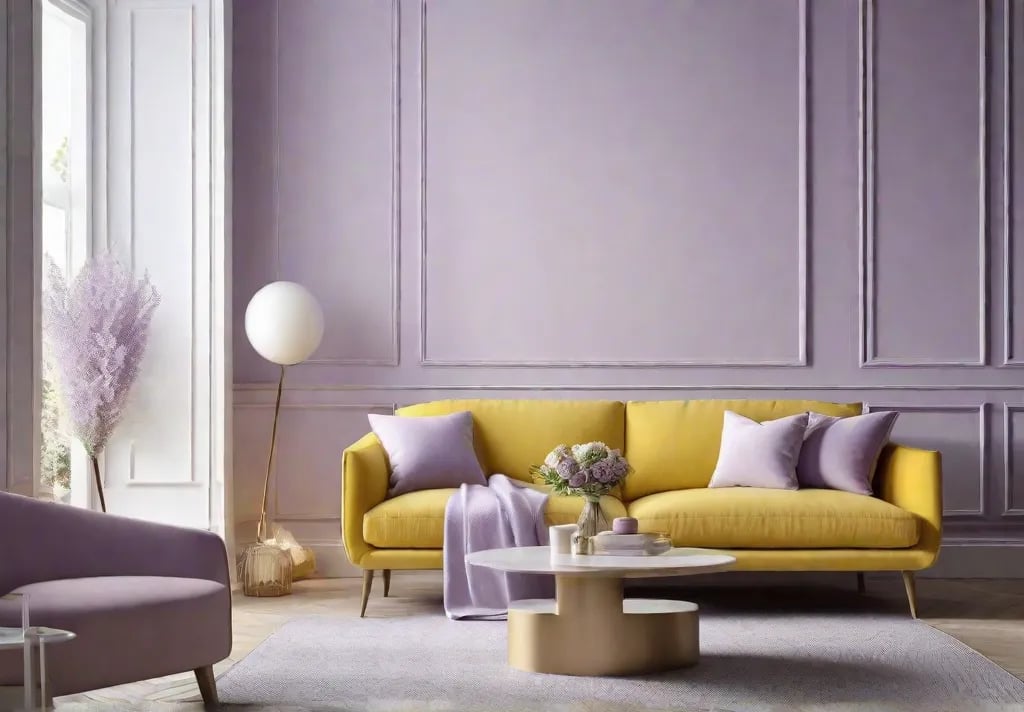 A harmonious pastel themed living room