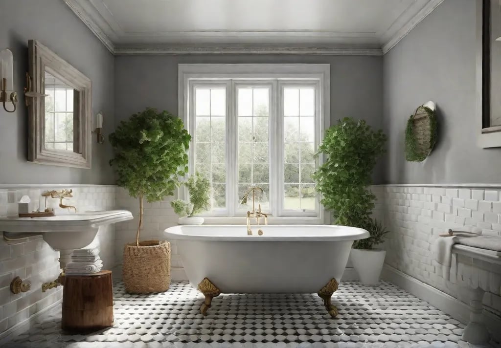 A small bathroom with a clawfoot tub