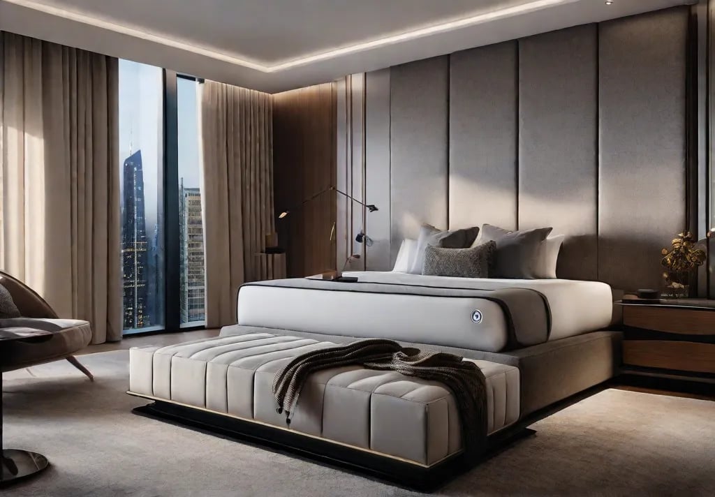 An image capturing the essence of sound management in a bedroom showcasing