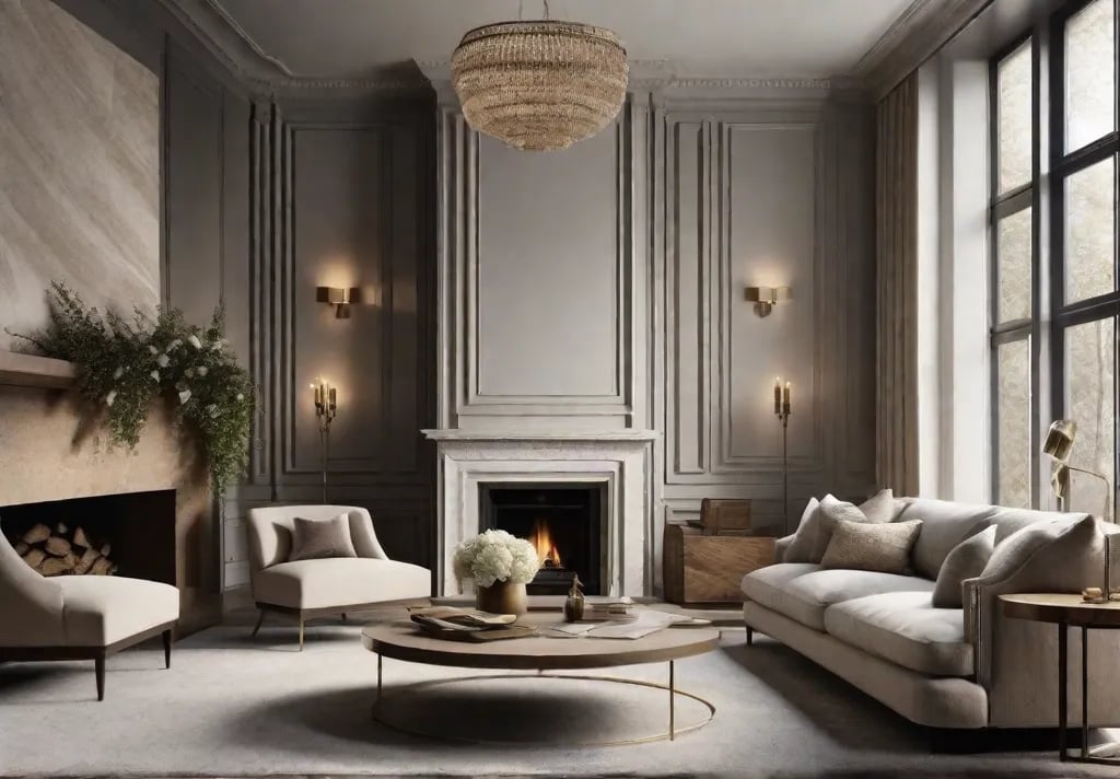 Warm neutral painted living room