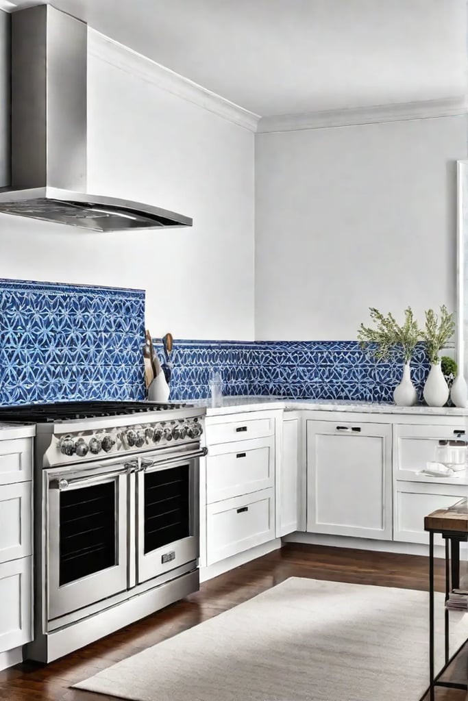 A bright and airy coastal kitchen with crisp white walls and a