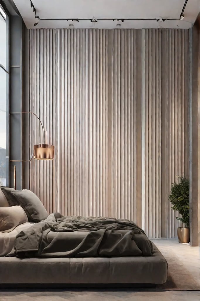 A corner setup displaying an innovative vertical garden wall next to a