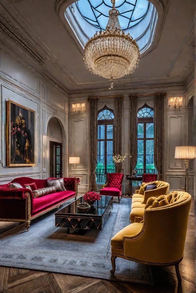 A living room that exudes a sense of unparalleled luxury and elegance