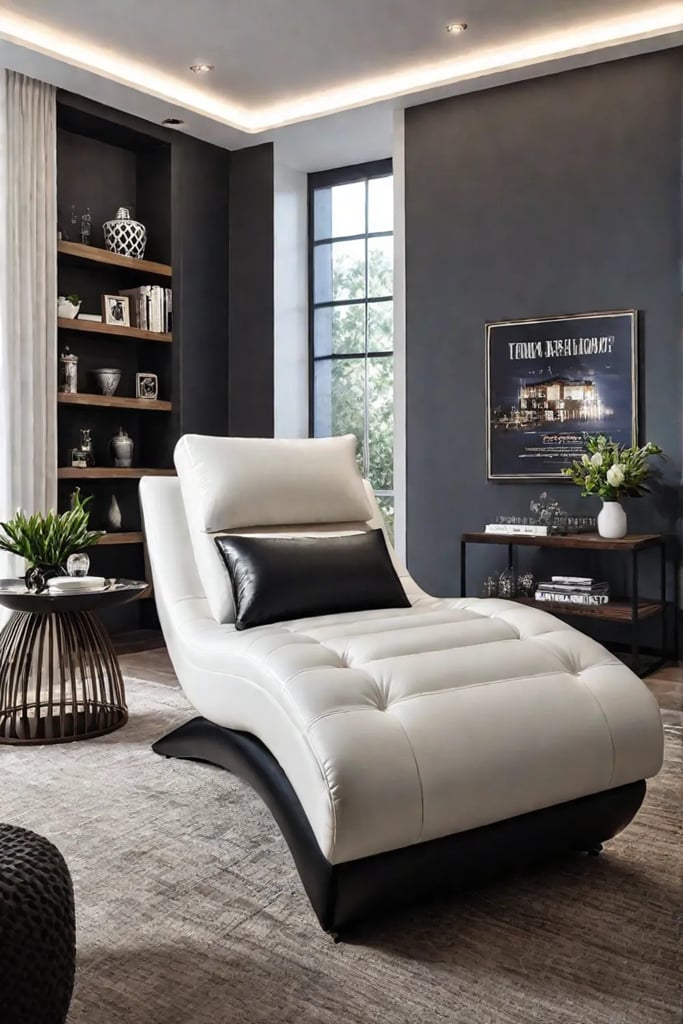A small living room with a versatile chaise lounge that can be