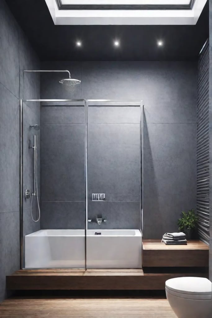 Architectural blueprint of a bathroom