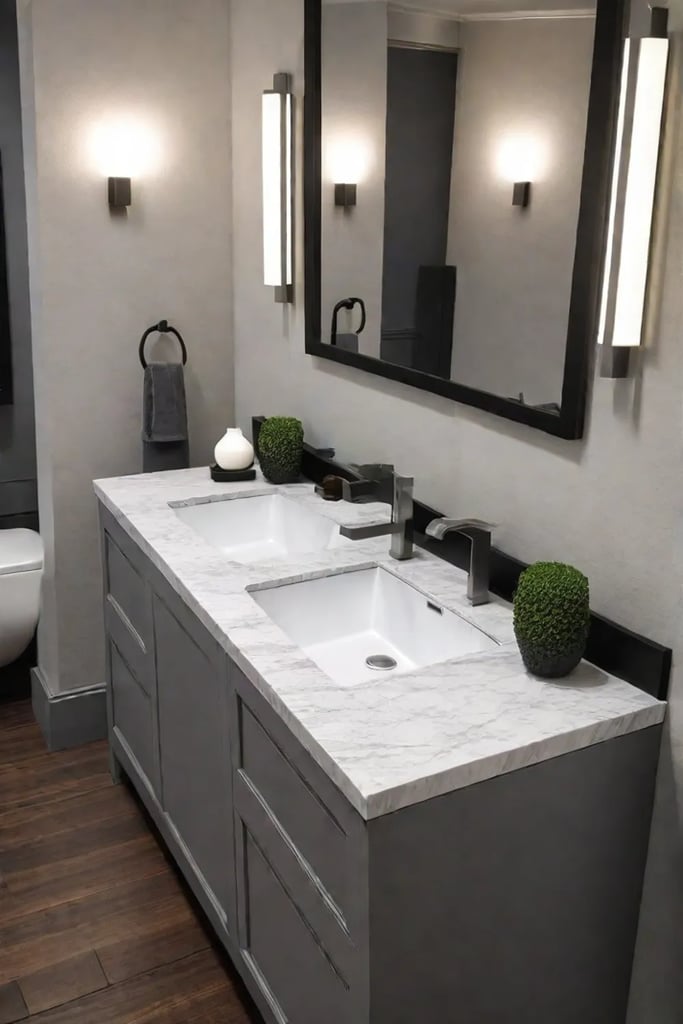 Bathroom countertop materials