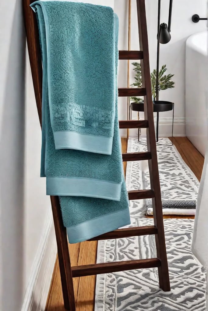 Bathroom with luxurious textiles