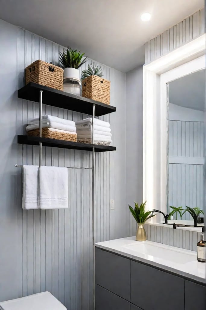 Creative bathroom storage shelving