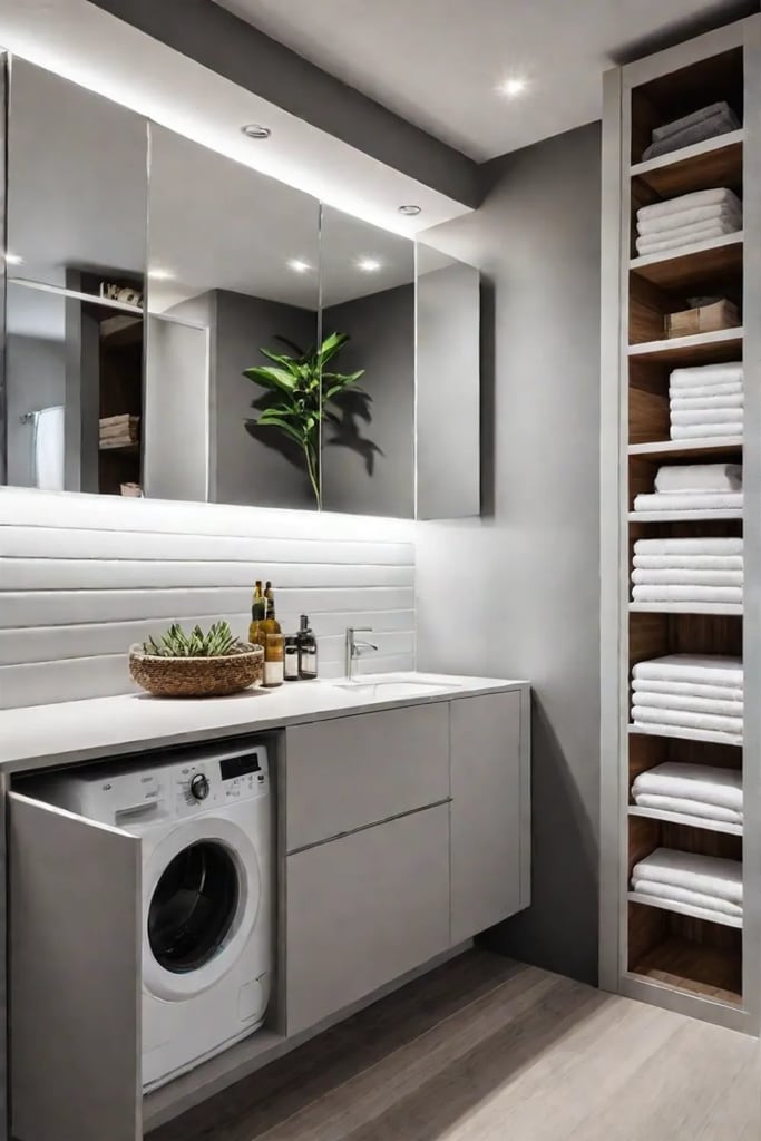 Efficient bathroom storage