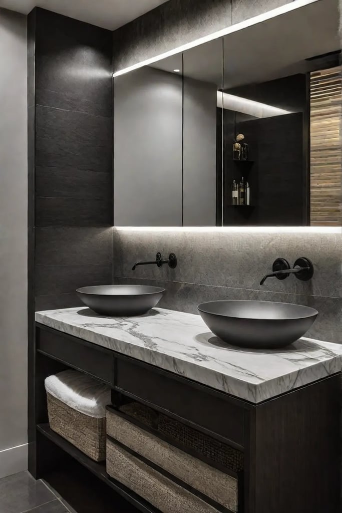 Elegant bathroom countertop