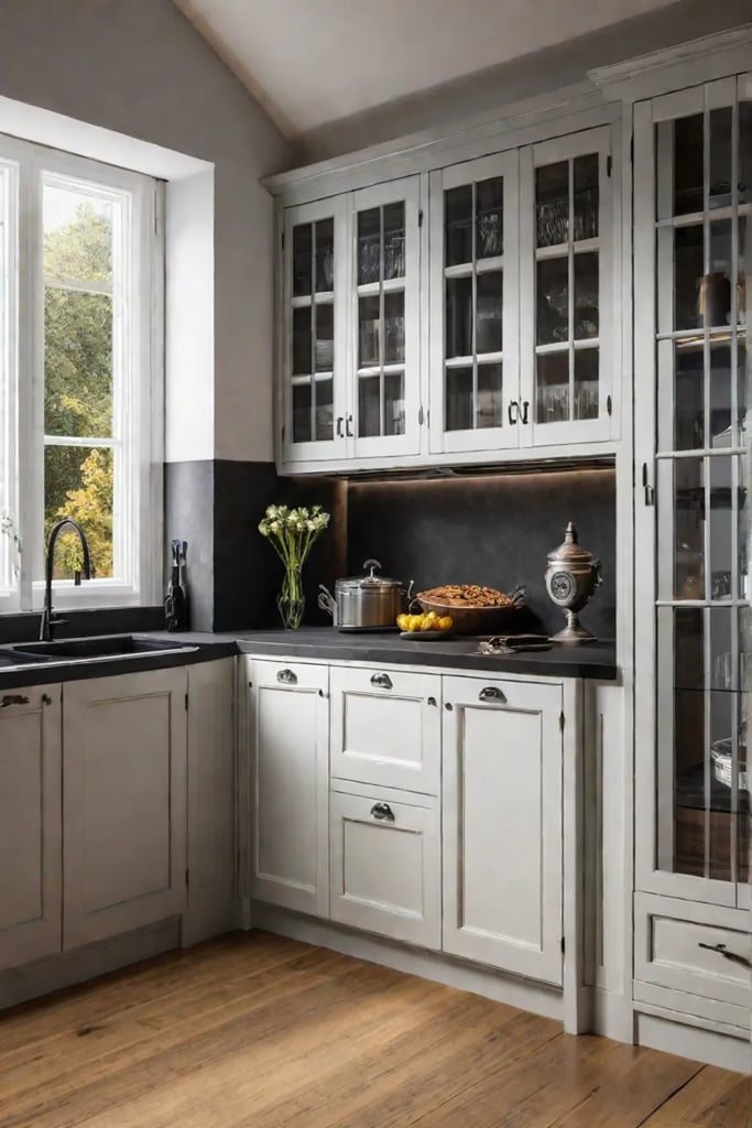 Glassfront kitchen cabinets