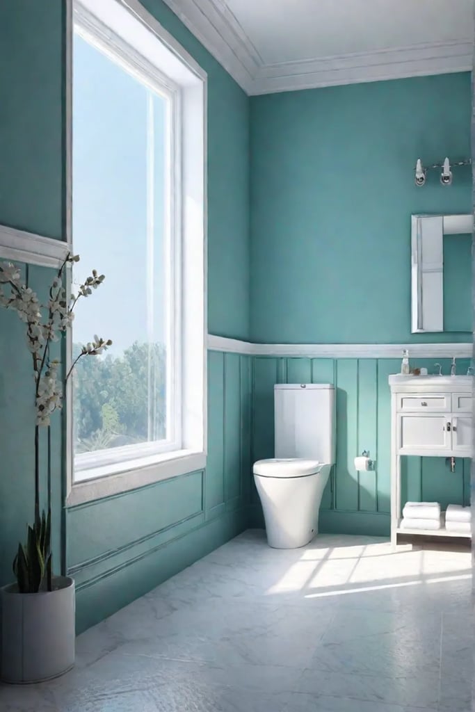 Painted bathroom walls