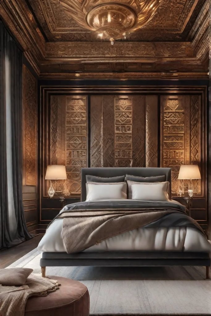 Silky highthread count Egyptian cotton bedding draped elegantly over a plush mattress